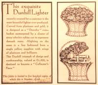 Dunhill 'Dorothy' Rose Basket Lighter