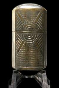 Chrome over Brass Art Deco French Lighters