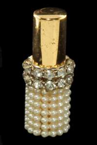 Wiesner Lipstick Lighter w/ Pearl & Rhinestones