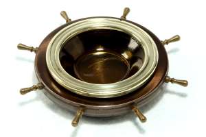 Park Sherman Ship's Wheel Art Deco Ashtray