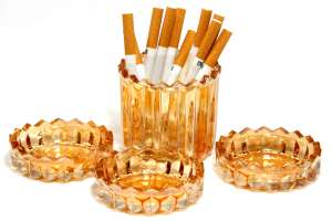 Marigold Ashtray / Cigarette Holder Set
