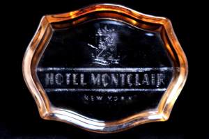 Heisey Yeoman Ashtray for Montclair Hotel 