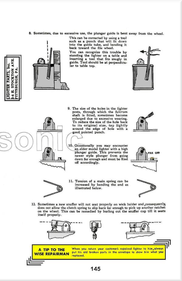 Wow Kalkun Natur 1954 Cigarette Lighter Repair Manual