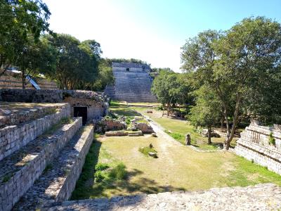 Uxmal - view from hilltop by the House of the Turtles