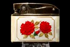 Pacific Lighter with Glass Enameled Design and Mother of Pearl