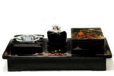 Aizu Black Lacquer Smoking Set