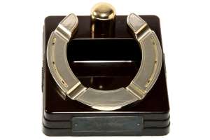 Brown & Bigelow Horseshoe Ashtray & Lighter 