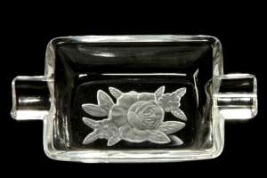 Fostoria Frosted Rose Ashtray