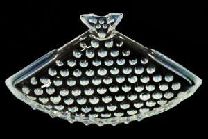 Fenton Opalescent Hobnail Fan Ashtray