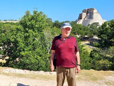 Uxmal - view from hilltop by the House of the Turtles